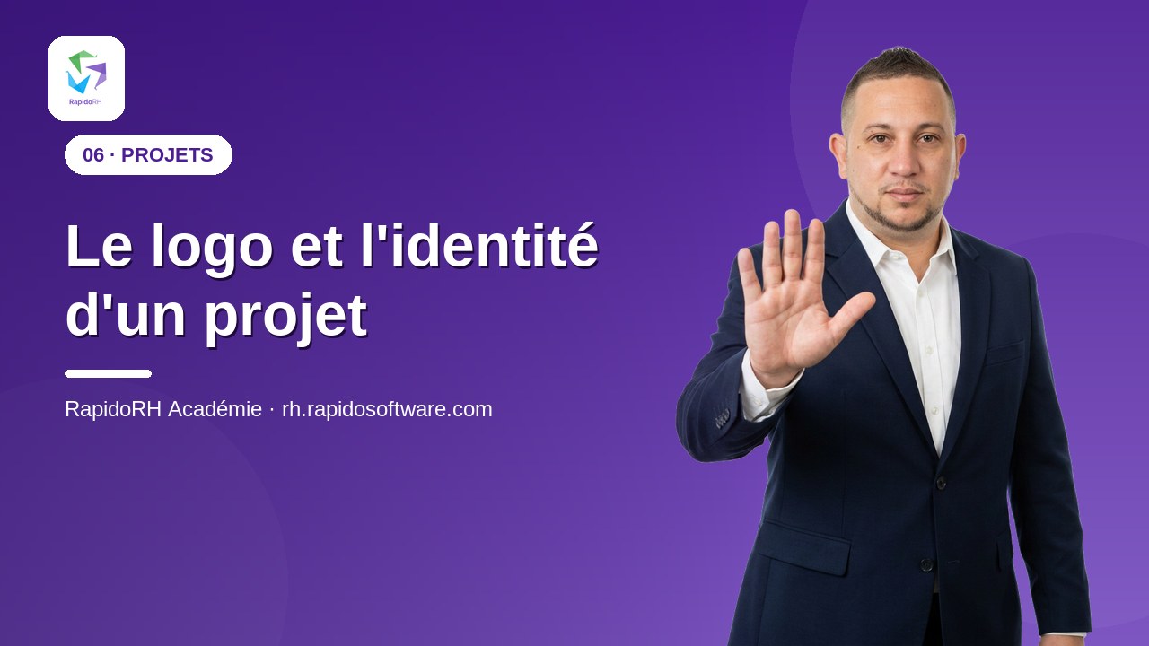 Tutoriel vidéo RapidoRH — Le logo et l'identité d'un projet : vignette de la vidéo
